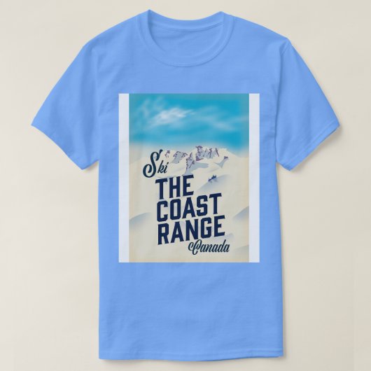 T-shirt L'affiche de la station de ski Coast Range Canada (Design devant)
