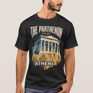 T-shirt L'affiche de voyage vintage du Parthénon Athènes G