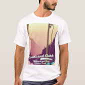 T-shirt L'affiche du parc national Lewis et Clark (Devant)