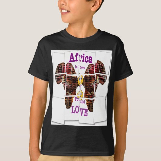 T-shirt L'Afrique c'est là que j'ai trouvé l'amour (Devant)