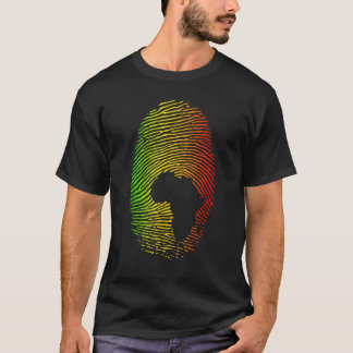 T-shirt L'Afrique dans mon ADN empreintes digitales Les ra