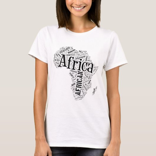 T-shirt L'Afrique dans Tagxedo (Devant)