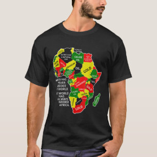 T-shirt L'Afrique n'a jamais eu besoin du monde Afro Melan