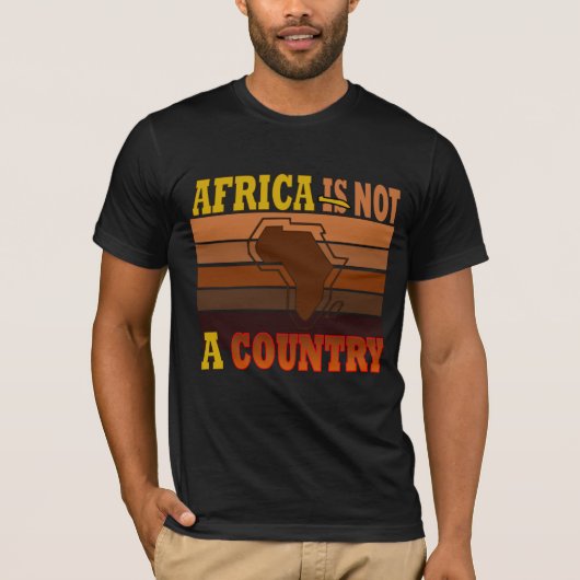 T-SHIRT L'AFRIQUE N'EST PAS UN PAYS (Devant)