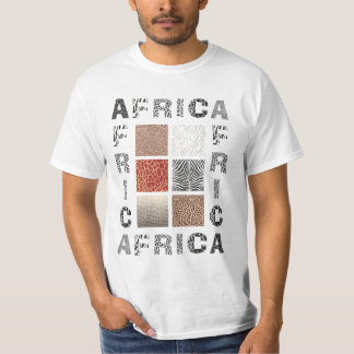 T-shirt L'Afrique - texte et animal sauvage de texture