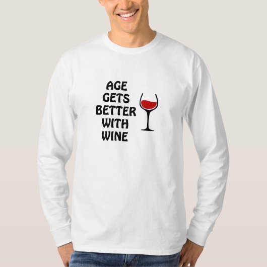 T-shirt L'Âge S'Améliore Avec Le Vin (Devant)