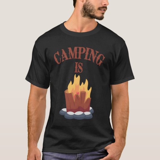 T-shirt Lagerfeuer im Camp boy (Devant)
