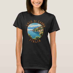 T-shirt Lago di Garda Italia Cercle Retro Perdu
