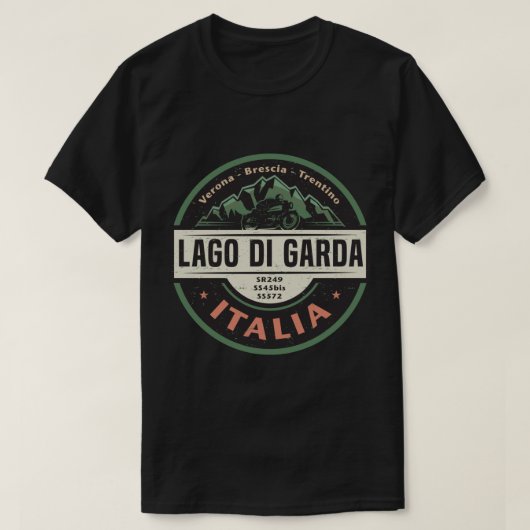 T-shirt Lago Di Garda, Lac Garda Italy Sticker (Design devant)