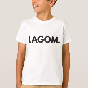 T-shirt LAGOM. Noir et blanc
