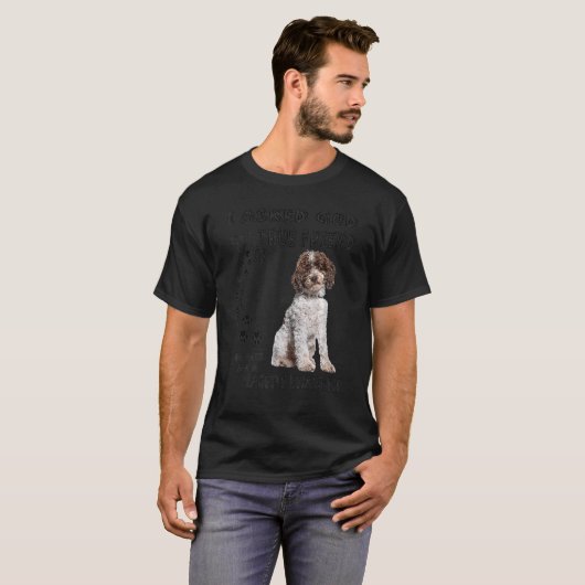 T-shirt Lagotto Romagnolo Dit Maman Papa Imprimer, Italien (Devant entier)