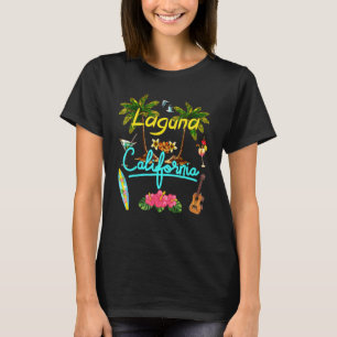 T-shirt Laguna California Beach Summer Palm Surf Sun Set P