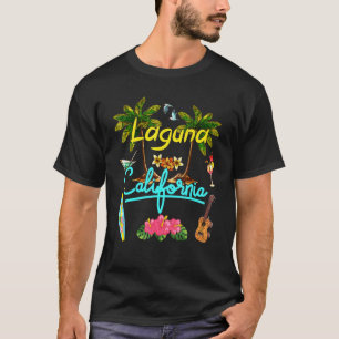 T-shirt Laguna Californie Plage Été Palmier Surf Soleil Co