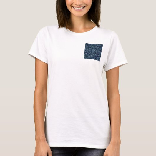 T-shirt Lagune Bleue Minuit Pavé Patchwork Terrazo (Devant)