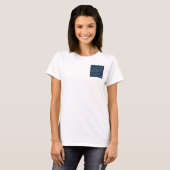 T-shirt Lagune Bleue Minuit Pavé Patchwork Terrazo (Devant entier)