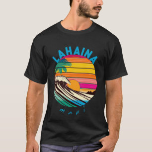T-shirt Lahaina Retro 1980 Style Hawaii Beach