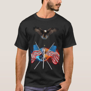 T-shirt l'aigle à tête blanche, la gloire du drapeau améri