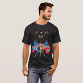 T-shirt l'aigle à tête blanche, la gloire du drapeau améri (Devant entier)