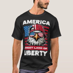 T-shirt L'aigle américain des terres douces de la liberté