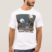 T-shirt l'aigle, liberté n'est pas libre (Devant)
