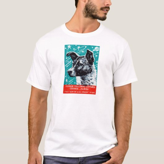 T-shirt Laika 1957 le chien de l'espace (Devant)