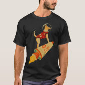 T-shirt Laika Le CCCP Russie Soviétique Super Space Rocket (Devant)