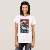 T-shirt Laika le chien de l'espace - Laika : Dessus de (Devant entier)