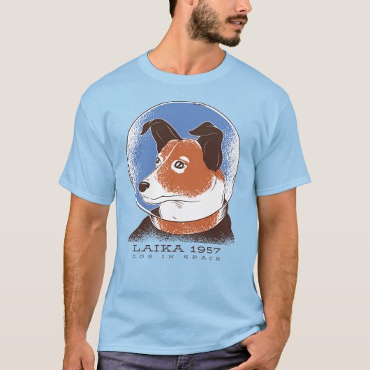 T-shirt Laika Soviet Space Dog 1957 (Devant)