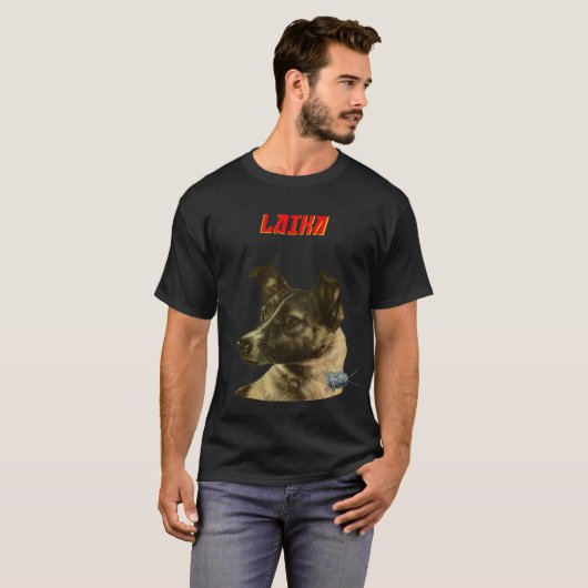 T-shirt Laika — Sovietwave, Gagarine, art spatial (Devant entier)