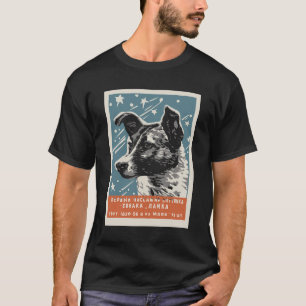 T-shirt Laika Space Dog Produit Vintage Ccp Russie soviéti