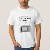 T-shirt "Laissé en lecture" Conversation micro-ondes bulle (Devant)