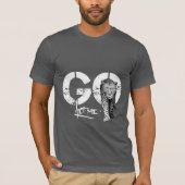 T-shirt Laisse-moi ALLER Léopard gris (Devant)