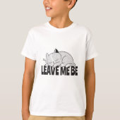 T-shirt Laisse-moi être Lazy, chat endormi (Devant)