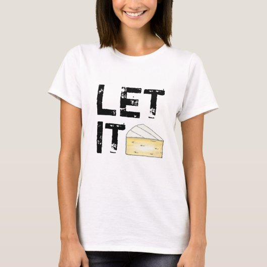T-shirt Laisser Brie (Be) Français Fromage Wedge Alimentat (Devant)