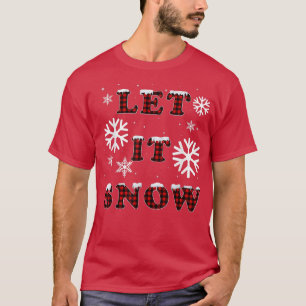 T-shirt Laisser Enneiger Buffalo Plaid Red Snowflake Merry