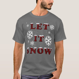 T-shirt Laisser Enneiger Buffalo Plaid Red Snowflake Merry