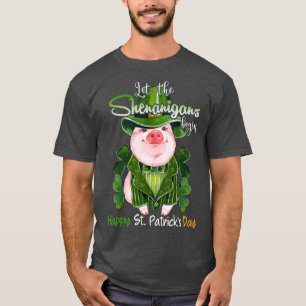 T-shirt Laisser Les Shenanigans Commencer Shamrock Funny P