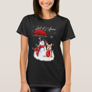 T-shirt Laisser Neige Noël Chirt Mignonne Chihuahua Et Sno