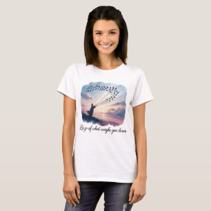 T-shirt Laisser tomber ce qui vous pèse - Aquarelle colomb