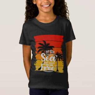 T-Shirt Laissez la mer vous libérer Vintage Coucher de s