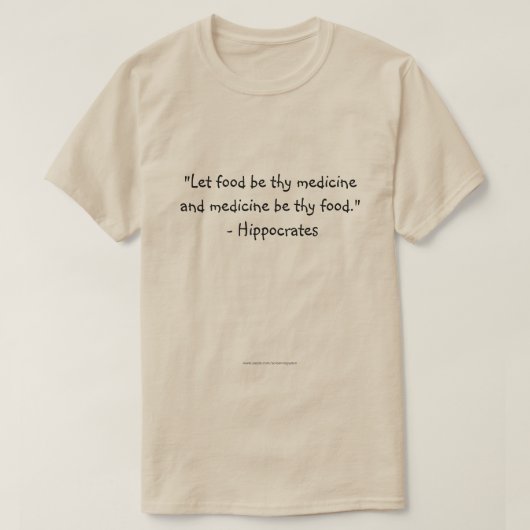 T-shirt Laissez la nourriture être thy médecine (Design devant)