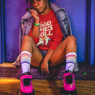 T-shirt LAISSEZ LES BONS TEMPS ROULER 80s RETRO ROLLER SKA