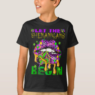 T-shirt Laissez les frénésies commencer Mardi Gras Enfants