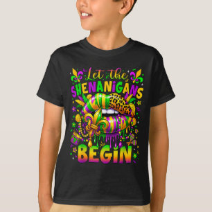 T-shirt Laissez les frénésies commencer Mardi Gras Lèvres
