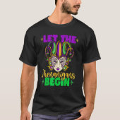 T-shirt Laissez Les Shenanigans Commencer Le Masque Mardi (Devant)