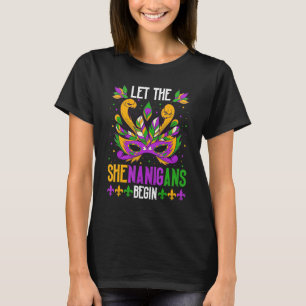 T-shirt Laissez Les Shenanigans Mardi Gras Carnivals Mask