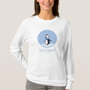 T-shirt Laissez lui neiger ! (Pingouin)