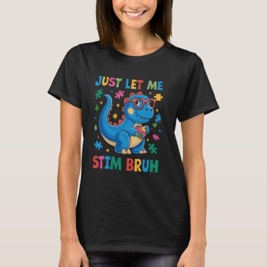 T-shirt Laissez-moi simplement stimuler frère drôle de din (Devant)