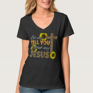 T-shirt Laissez-Moi Vous Parler De Mon Jésus Léopard Tourn