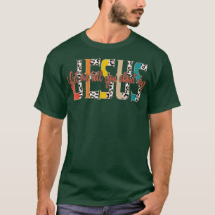 T-shirt Laissez-Moi Vous Parler De Mon Jésus Léopard Vinta